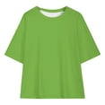 thumbnail image 5 of Boys & Girls Basic Tops Summer Short Sleeve T-Shirts Size 5-15 Teens Kids Casual Solid Color Pullover Loose Athletic Workout Tees, 5 of 8