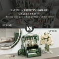 thumbnail image 4 of Cosmetics Storage Box Transparent Lid Large Makeup Organizer Box Drawers Portable Handle Waterproof Dustproof Skincare Display Cases for Countertop, Bathroom, Dresser,Gift Clear Green, 4 of 6