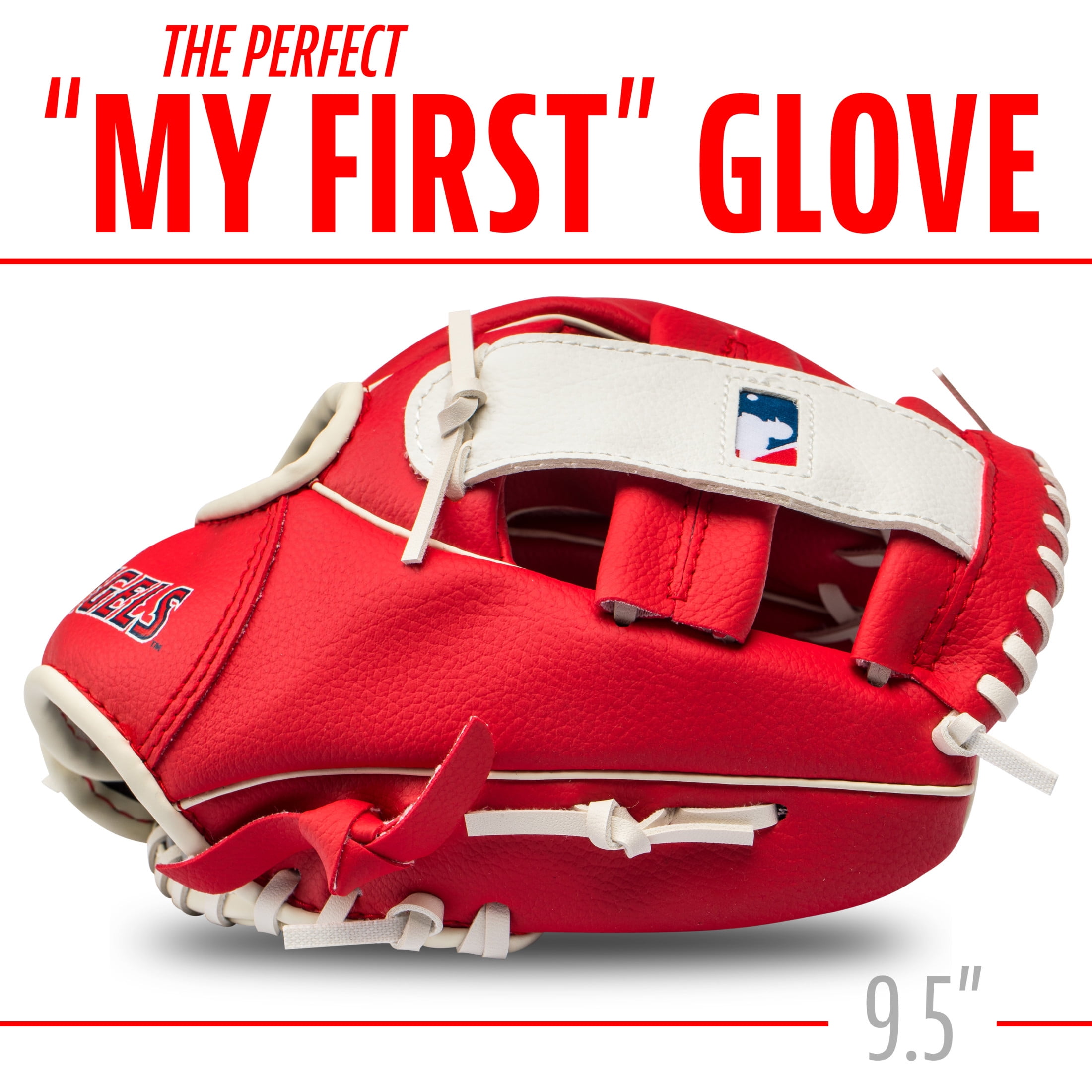 Franklin Sports MLB Los Angeles Angels Youth Teeball Glove + Ball Set, 9.5 in