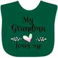 thumbnail image 3 of Inktastic My Grandma Loves Me Heart Grandchild Boys or Girls Baby Bib, 3 of 4
