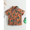 thumbnail image 2 of Coduop Toddler Baby Boy Button Down Shirt Short Sleeve T-Shirt Tops Western Tee 0-3 Years, 2 of 9