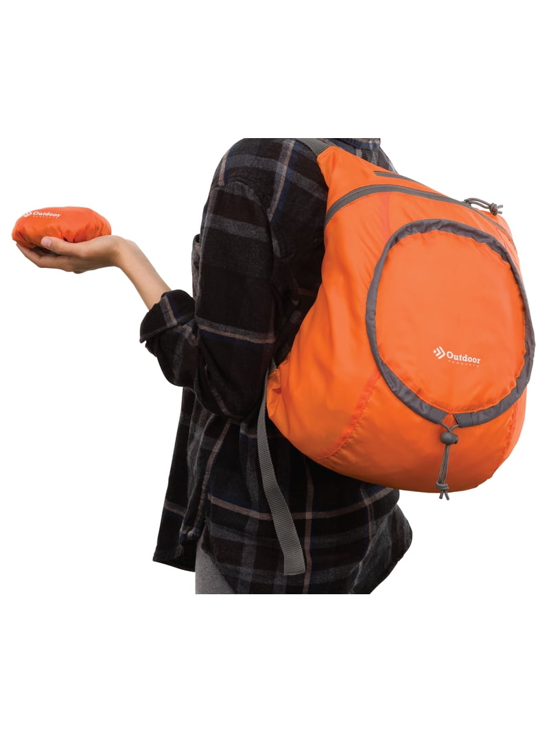 バッグ OUTDOOR PRODUCTS PACKABLE BACKPACK Outdoor Products 14 Ltr Packable Backpack, Orange, Unisex, Adult