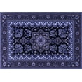 thumbnail image 1 of Ahgly Company Machine Washable Indoor Rectangle Persian Blue Traditional Area Rugs, 6' x 9', 1 of 4