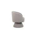 thumbnail image 4 of 360-degree Swivel Armchair In Grey, Living Room Bedroom Furniture, Ergonomic Design With Sloping Arms And Thick Padding Chair, Grey Upholstered For Bedroom, Seat Breathable Fabric, 4 of 6