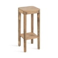 thumbnail image 5 of Kate and Laurel Talcott Modern Square Wood Drink Table, 12 x 12 x 28, Natural Wood, Transitional Decorative Two-Tier Pedestal Table for Use as Plant Stand Indoors or Living Room Accent Table, 5 of 9