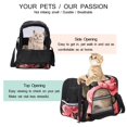 thumbnail image 3 of Rose Premium Fabric Pet Carrier Bag - Durable 900D Oxford Cloth & Sherpa Base - Comfy 17x10x11.8 in - Ideal for Travel & Outdoors – Spacious & Stylish – Suitable for Small Pets, 3 of 7