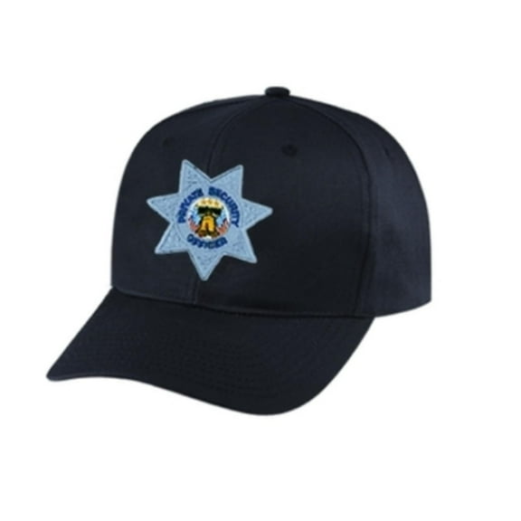 Hero's Pride Embroidered Cap, Adjustable 6-Panel Cotton Twill, Navy with Silver Border