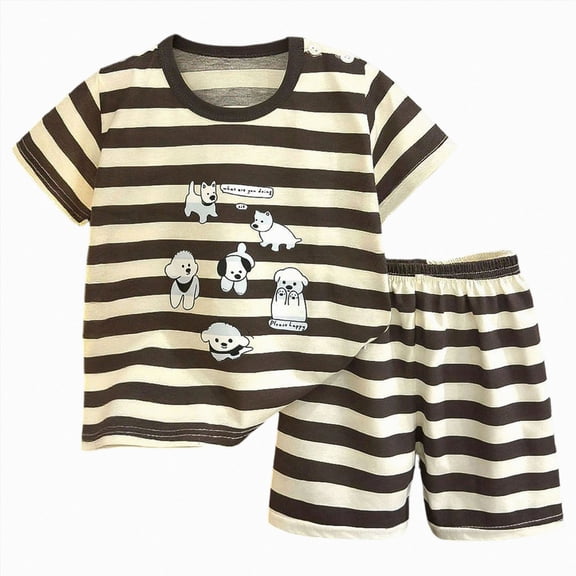 Xudanell Toddler Baby Boy Clothes 12 18 24 Month 2T 3T Summer Outfit Retro Farm Tractor Tee Shirts T-Shirt Shorts Set Size 7-8 Years