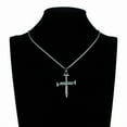 thumbnail image 2 of Silver Cross Pendant Necklace for Men, 2 of 3