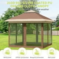 thumbnail image 3 of Kojooin 12X12 FT Pop Up Gazebo, Pop Up Canopy Tent with Mosquito Netting, Outdoor Canopy Tent with Wheeled Carrying Bag, Curtains, Adjustable Height for Patio Garden Backyard Deck, 3 of 9