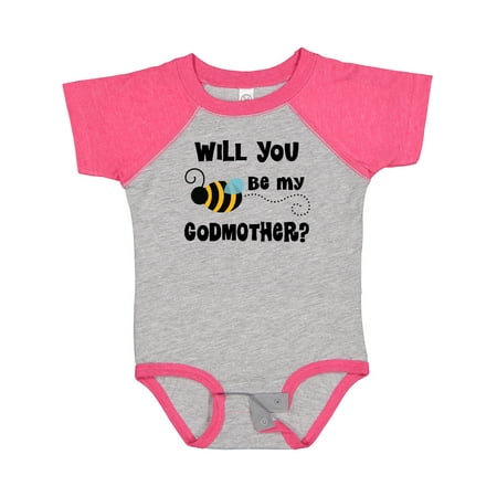 

Inktastic Will You Be My Godmother Proposal Gift Baby Boy or Baby Girl Bodysuit