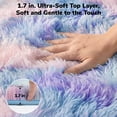 thumbnail image 4 of Lalado 8ft x 10ft Shag Area Rug, Soft Fluffy Indoor Tie-Dye Area Rugs for Living Room Bedroom Decor Carpet, Rainbow Purple, 4 of 9