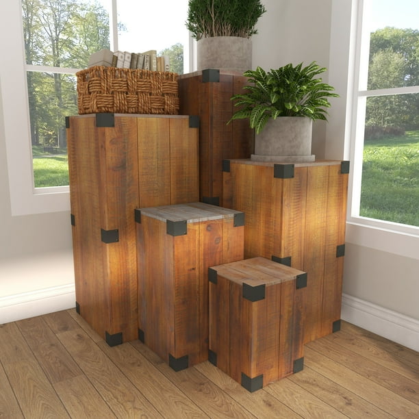 国内外の人気 W.P base wood 台座 Mサイズ Pedestal Original 植物