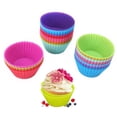 thumbnail image 4 of 6Pcs Round Food Grade Silicone Muffin Cupcake Baking Molds Reusable Dishes Pan, 4 of 7
