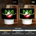 thumbnail image 4 of Ghostbusters Green Slimer Acrylic Night Light Adjustable 3 Light Modes USB Cable Lamp Light Display Base Rectangular LED Light For Bookshelves Desk Bedside Tables Bedroom Child Room, 4 of 9