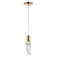 thumbnail image 2 of Living Design 1 Light Gold Metal LED Pendant With A Clear Crystal Stone, 2 of 5