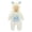 White, variant on AWZXDE Baby Snowsuit Cute Bear Ear Hood Quilted Side Snap Warm Winter Jumpsuit Outwear Blue - 3-6 Months