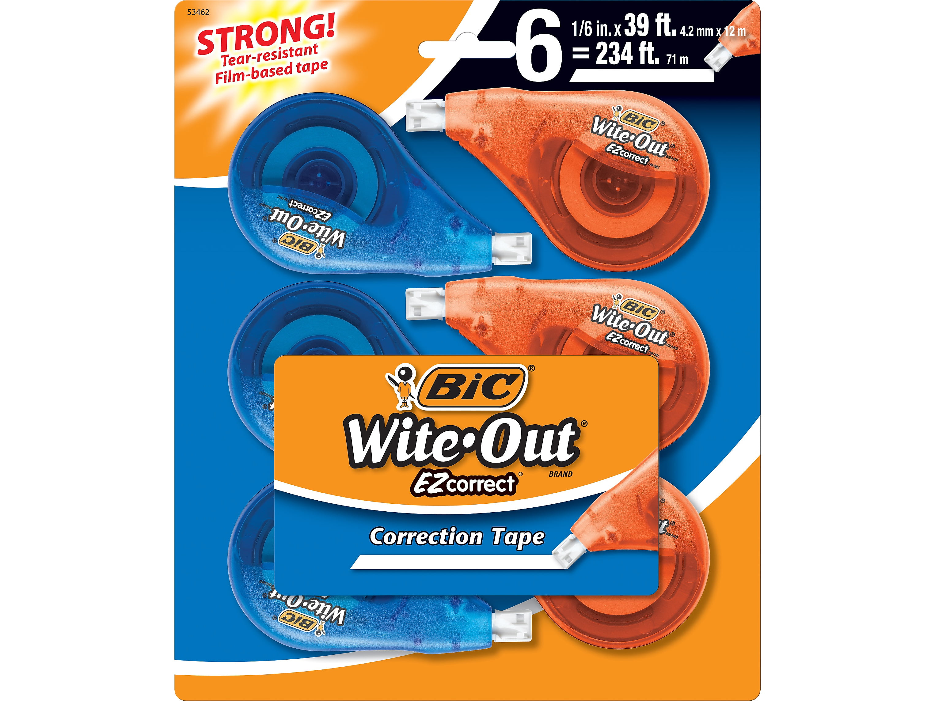 Wite Out Ez Correct Correction Tape White 6pack Wotapp6 Whi
