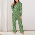 thumbnail image 2 of Balery 60s and 70s Style Conjunto de Pijama con Estampado para Mujer, Conjunto de Dos Piezas con Manga Larga, Ropa de Dormir Suave con Bolsillos, Pijamas Cómodos-Medium, 2 of 7