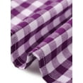 thumbnail image 5 of DARING DIVA Women's Cap Sleeve Plaid Gingham Ruffle Blouse L Purple, 5 of 6