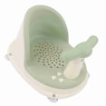 thumbnail image 2 of Silla de ducha para bebés plegable, suave, con asa desmontable, de polipropileno, resistente a la piel, para baño, color verde, 2 of 14