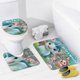 thumbnail image 4 of No del todo narval-theme 4-Piece Shower Curtain Set with Rugs, Waterproof Bathroom Decor Set Includes Bath Mat, U-Shaped Rug, Toilet Lid Cover and Curtain with Hooks, 4 of 6