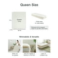 thumbnail image 6 of FULI Japanese Futon Floor Mattress, Foldable & Portable Shiki Futon Shikibuton (White, Queen), 6 of 7