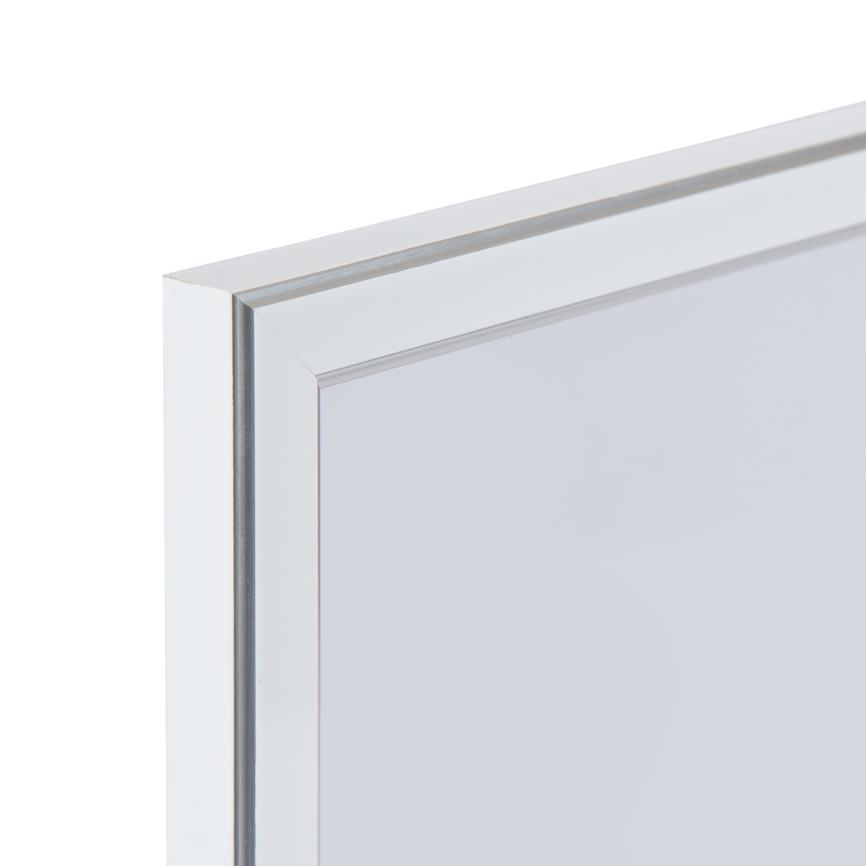 DesignOvation 8x8 Matted for 4x4 White/Silver Decorative Tabletop Picture Frame