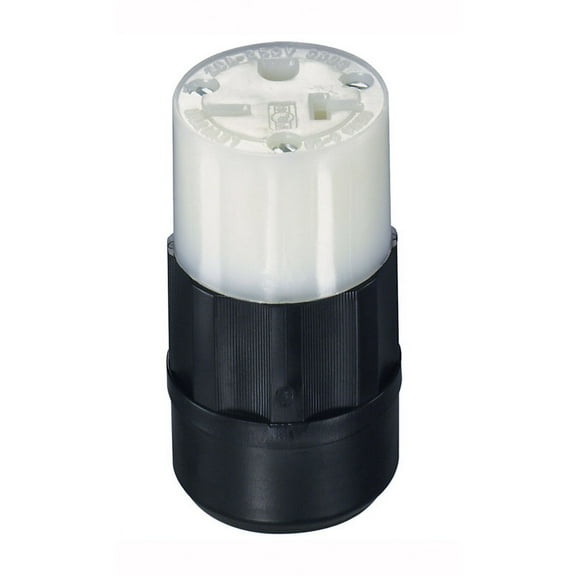 Leviton 20A 250V 2 Pole 3 Wire Nylon Straight Blade Connector