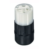 Leviton 20A 250V 2 Pole 3 Wire Nylon Straight Blade Connector