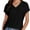 Black, variant on Womens Tops Basic Summer V Neck T Shirts Short Sleeve Dressy Casual Loose Fit Solid Color Tee Clothes Trendy Fashion Outfits