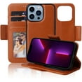 thumbnail image 1 of navor Detachable Magnetic Wallet Case Compatible with iPhone 13 Pro [6.1 inch] [Folio], RFID Protection Kickstand -Brown, 1 of 7
