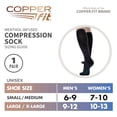 thumbnail image 3 of Copper Fit ICE Menthol Infused Black Compression Socks, Small/Medium, 3 of 5