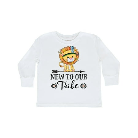 

Inktastic New to the Tribe Just Arrived Lion Gift Toddler Boy or Toddler Girl Long Sleeve T-Shirt