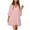 Pink, variant on OGLCCG Women Summer Tunic Dress V Neck Casual Loose Flowy Swing Shift Dresses Lantern Sleeve Ruffle Babydoll Mini Dress
