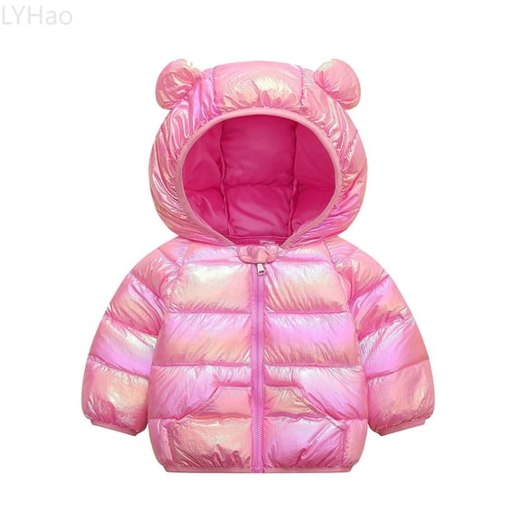 LYHao Toddler Boys Girls Winter Coat Hooded Jacket Wear Windproof Zipper Warm Outwear Girls Jacket Coat,Sizes 2-3 Years