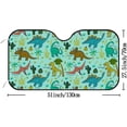 thumbnail image 2 of Car Windshield Sunshade Blocks Sun Visor Protector Dinosaurs Trees and Fern Foldable Sun Shield For Vehicle Car Truck SUV Van 51x27.5 Inch Keep Vehicle Cool, 2 of 6