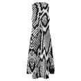 thumbnail image 5 of 2024 Black White Snakeskin Dress Animal Snake Print Cute Maxi Dress Korean Fashion Boho Beach Long Dresses Clothing 3XL 4XL 5XL, 5 of 6