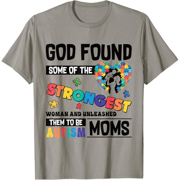 Strongest Autism Mom Son Autistic Autism Awareness Mom T-Shirt All Size S-5XL