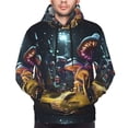 thumbnail image 2 of Bingfone Purple Glowing Mushroom Men's Drawstring Hoodie Long Sleeve Pocket Sweatshirts-4X-Large, 2 of 6