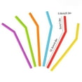thumbnail image 4 of WZXPWT Soft Silicone Straws 6-Piece Set, Multipurpose Reusable Juice & Milk Drinking Tubes, Colorful Bendable Sustainable Straws for Eco-Friendly Hydration, 4 of 6