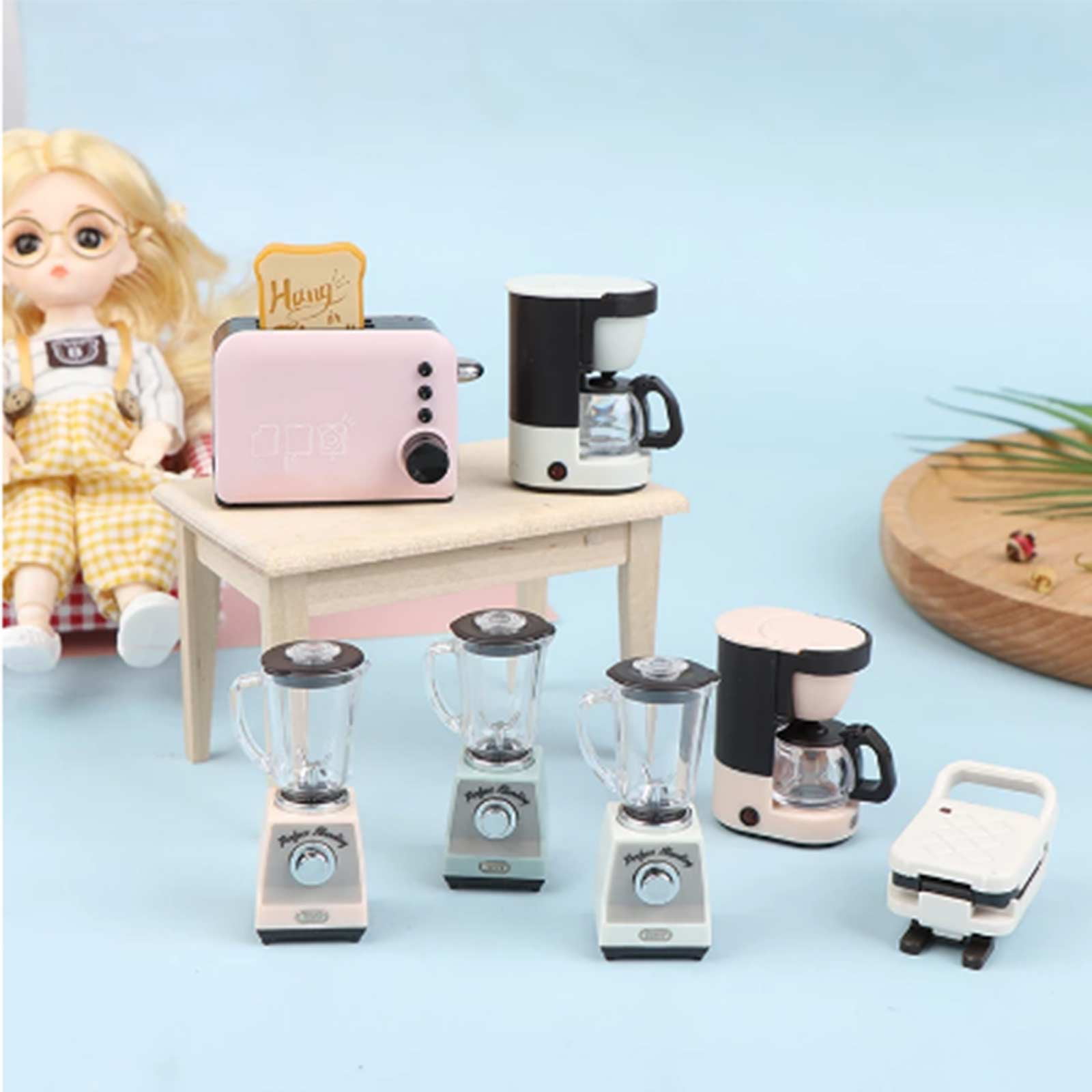 1PCS 1/6 Scale Cute Mini Coffee Machine Model Miniature Dollhouse Kitchen  Cooking Utensils Accessories Toy