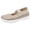 Beige -AB02, variant on Domzle Women Mary Jane Shoes Slip On Walking Flats Comfortable Dressy Knit Washable Casual Shoe with Arch Support Purple