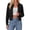 Black, variant on PRETTYGARDEN Womens Cropped Button Up Knit Cardigan Sweater | Cute Crewneck Long Sleeve Lightweight Tops, Fall Trendy Slim Fit Soft Cozy Casual Cardigans, Holiday Party Sweaters