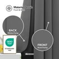 thumbnail image 6 of Deconovo Rod Pocket Room Darkening Curtains for Bedroom, Set of 2 Noise Reducing Curtain Panels, Light Gray, 52W x 84L, 6 of 11