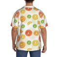 thumbnail image 5 of Xecao offers the Colorful Lemons for Men's Casual Short-sleeved Shirt, a button-up collared shirt with a pocket, perfect for beach vacations and yacht travel in the size., 5 of 7