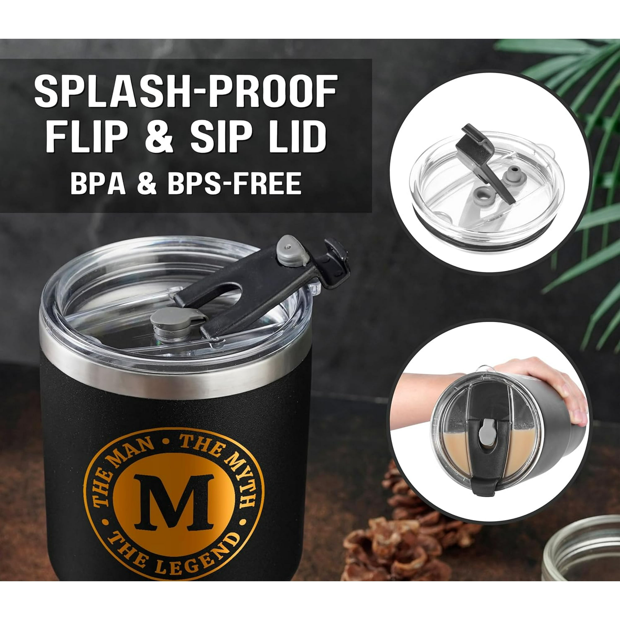 The Man The Myth The Legend Mug - Personalized Travel Tumbler With Initials