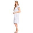 thumbnail image 2 of Lati Fashion Women Nightgowns Short Sleeve Female Nightgowns & Sleepshirts Blue 1X, 2 of 4