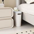 thumbnail image 6 of Slim 2.5Gallon Narrow Trash Can With Top Lid & Handle Compact Design Waste Bin For Bathroom, Kitchen & Small Spaces(Pink-29X29X10Cm), 6 of 7