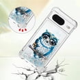thumbnail image 4 of Liquid Case for Google Pixel 8 Case Glitter Cute Stylish Silicone Quicksand Sparkle Shockproof Protective Slim TPU Clear Case for Women Girls Case for Google Pixel 8 Pearl Owl YB, 4 of 7
